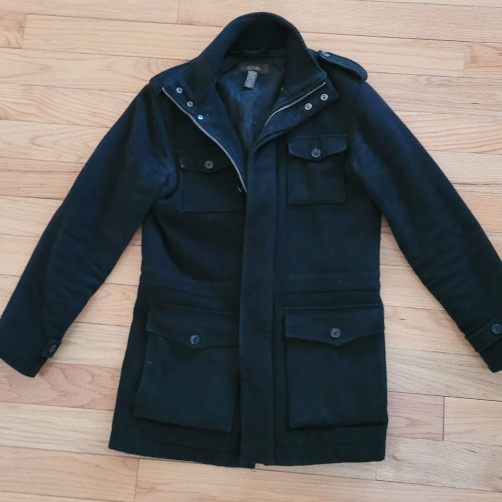 Men's Black Dress Coat